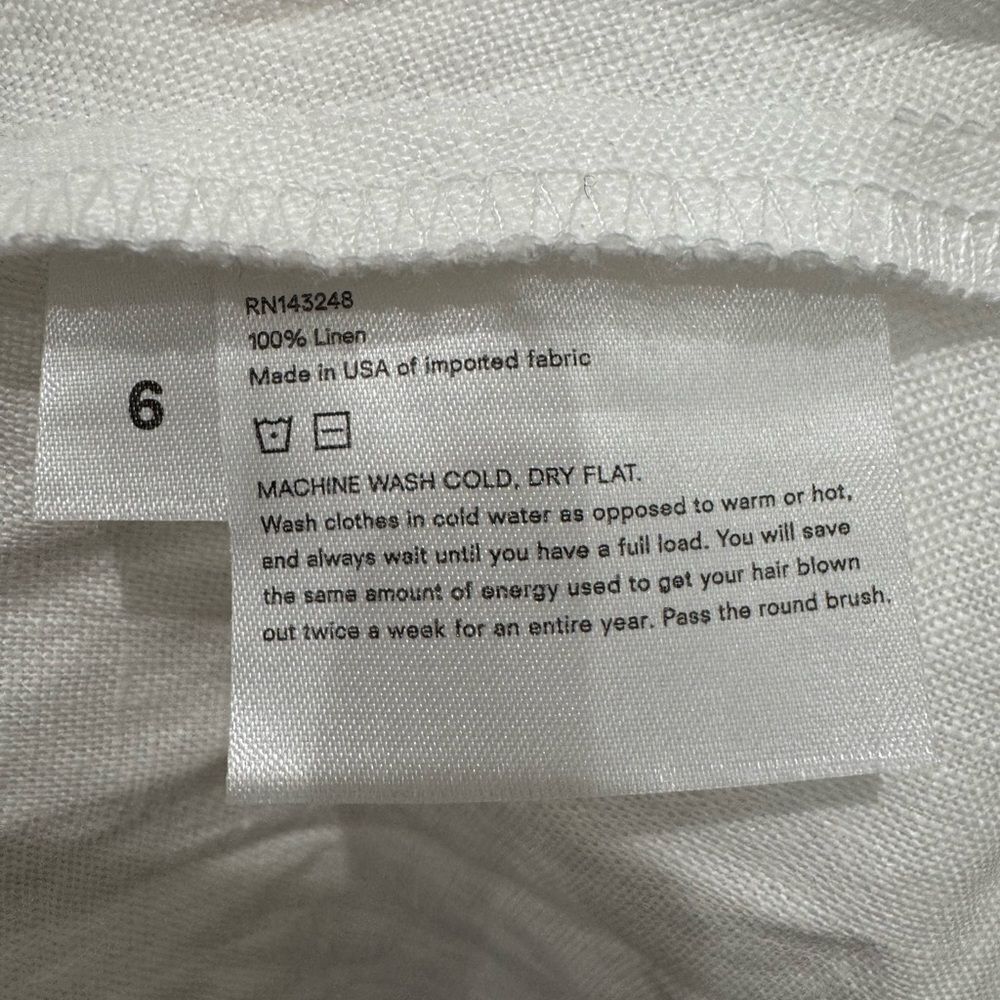 NWT Reformation Seattle Linen Dress in white - Picture 9 of 9